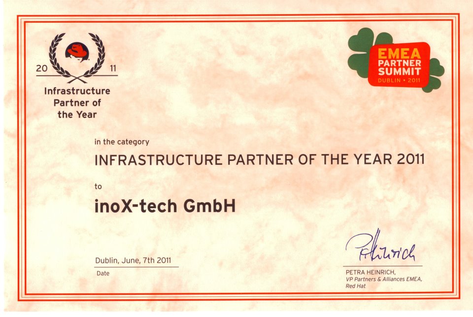 Gewinner des Jahres 2011: inoX-tech GmbH